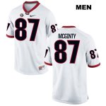 Men's Georgia Bulldogs NCAA #87 Miles McGinty Nike Stitched White Authentic College Football Jersey KAP4654MI